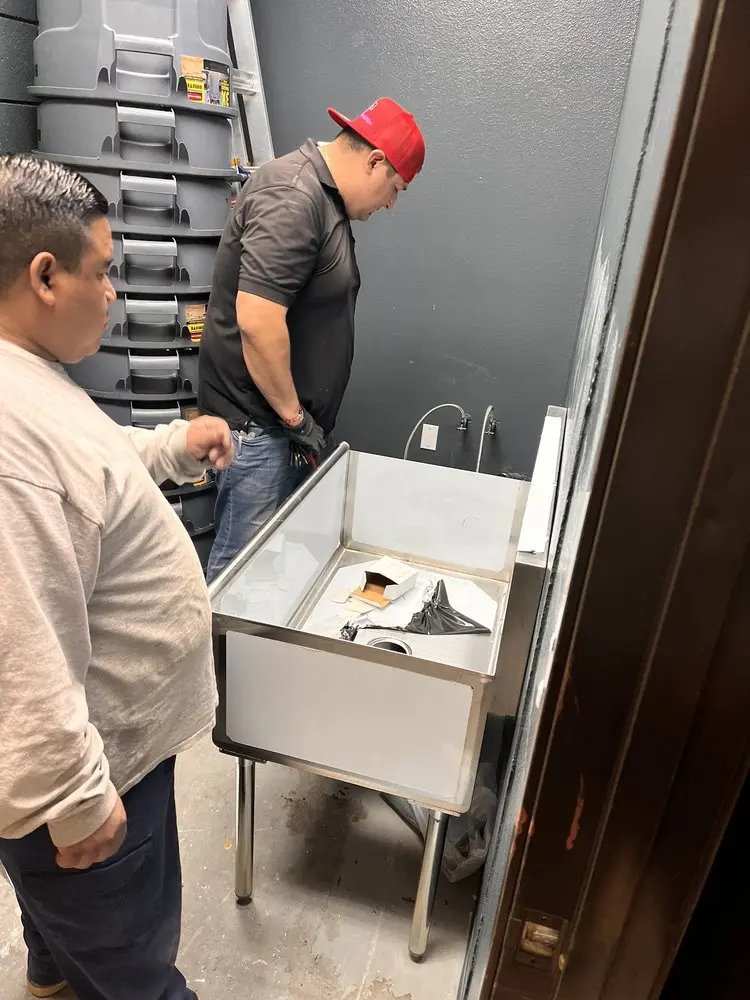 Commercial plumbing and sink installation in Frisco